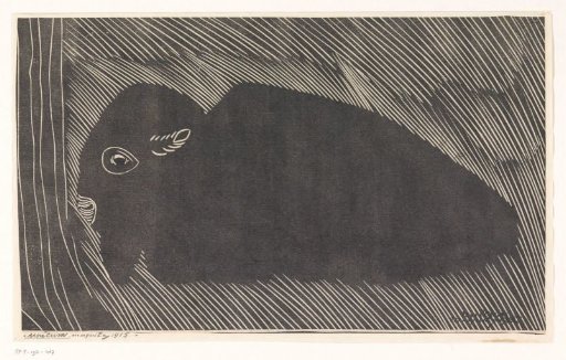 Recumbent bison