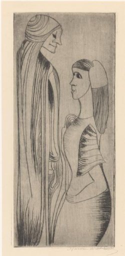 Two elongated figures