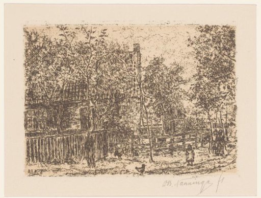 Village view with chickens on the road
