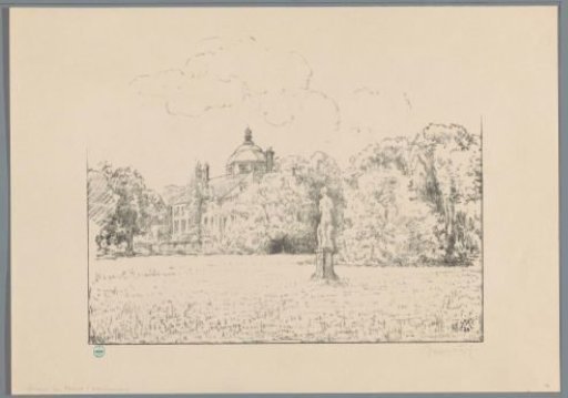 View of Palace Huis ten Bosch from the garden