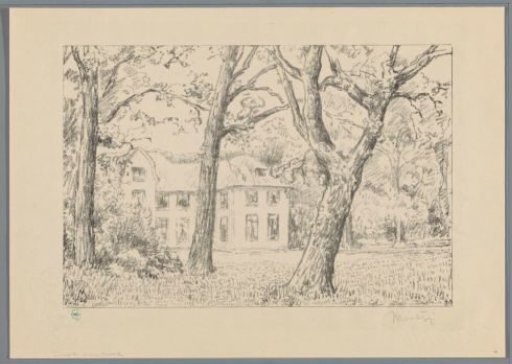 View of villa Groot Haesebroek from the garden