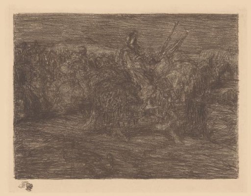 Cavalrymen in the darkness