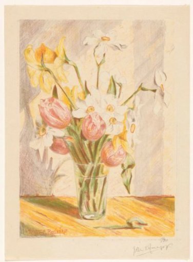 Tulips and Narcissi in a Vase