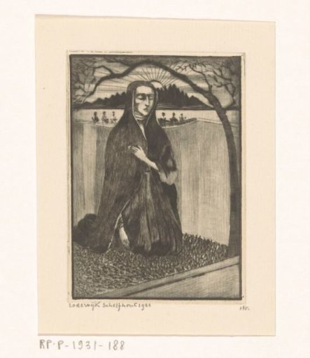 Woman by a tomb