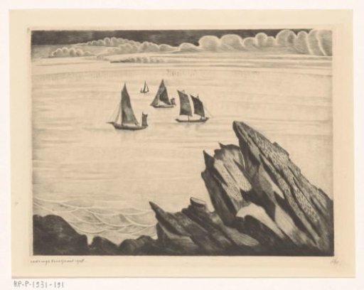 Sailing ships off the Breton coast
