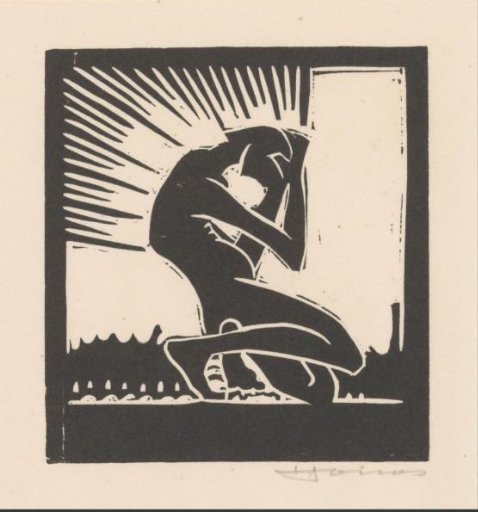 Kneeling figure
