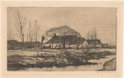Farmhouse near a Ditch