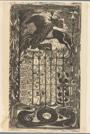 Calendar page April 1894