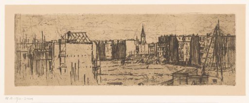 View of Amsterdam with houses under construction