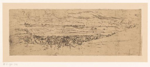 Rolling landscape with a village