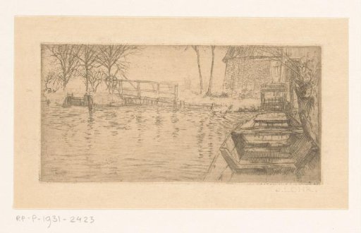 Canal with a lock