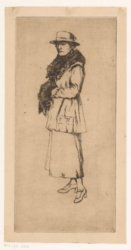 Young woman with a muff
