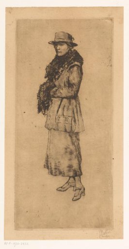 Young woman with a muff