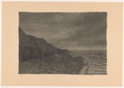 View of a basalt breakwater