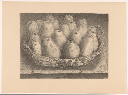 Basket with pears