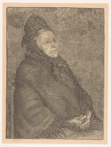 Old woman with a shawl
