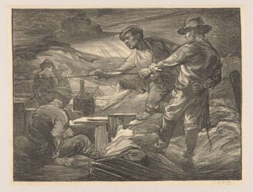 Labourers Pulling on a Rope