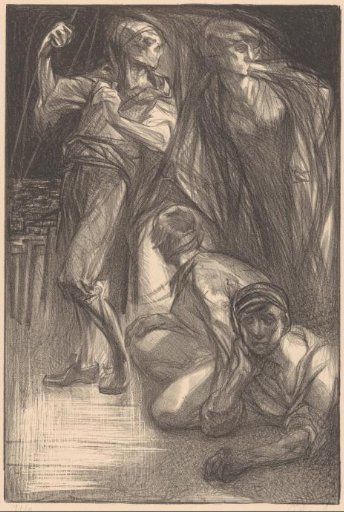 Death with two men and a woman
