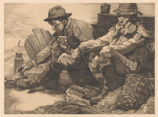 Two Shoveling Workers