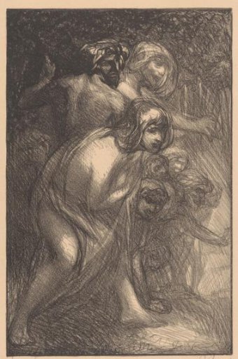 Nymphs and a satyr