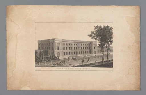 View of the Palace of the Prince of Orange in Brussels
