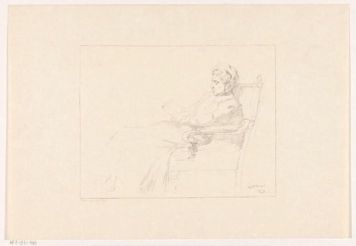 Portrait of a woman, inscribed with V.J.-D.v.H.