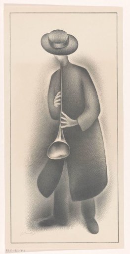 Street Musician with a Wind Instrument