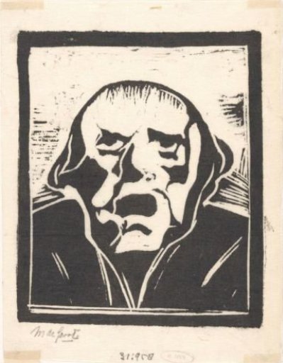 Figure with open mouth