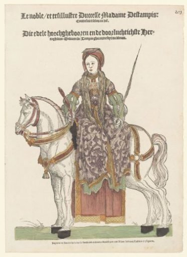 Portrait of Anne de Pisseleu on horseback
