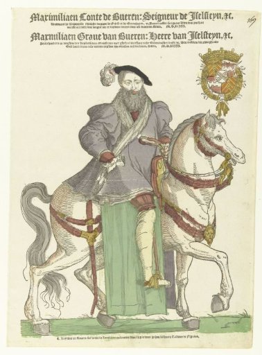 Portrait of Maximilian of Buren on horseback
