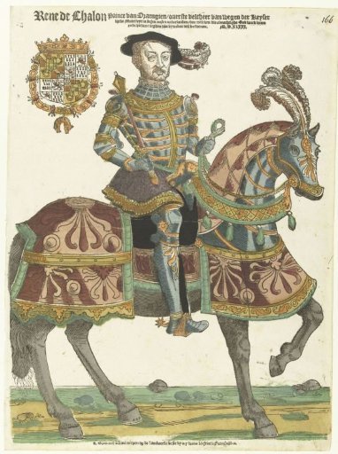 Portrait of René de Châlon on horseback