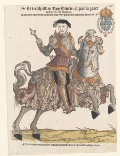 Portrait of Henry II of France in Armour on Horseback, Facing Right