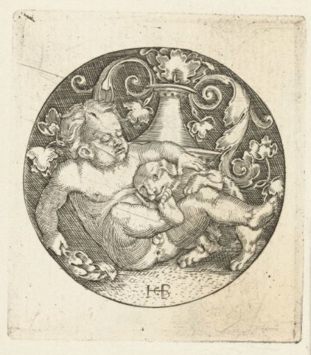 Child Playing with a Dog