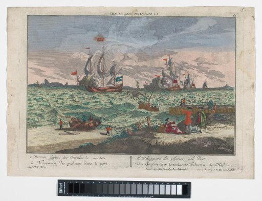 View of ships sailing in the harbor