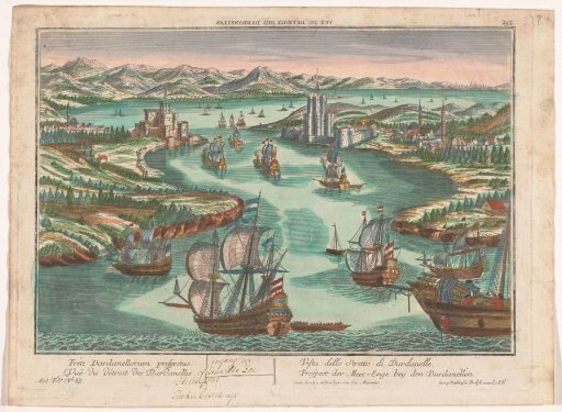 View of the strait of the Dardanelles