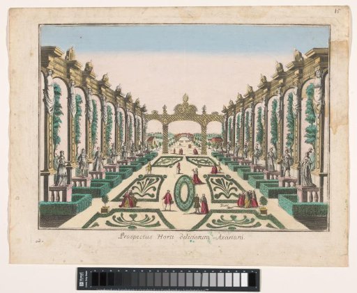 View of the garden of the Axarienne castle in St. Petersburg