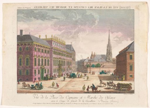 View of the Liechtenstein Stadtpalais on a square in Vienna