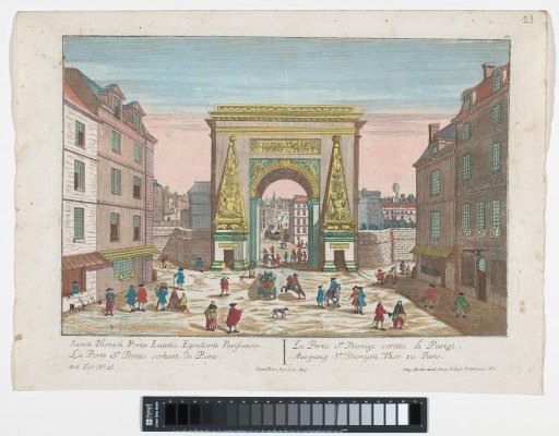 View of the Porte Saint-Denis in Paris