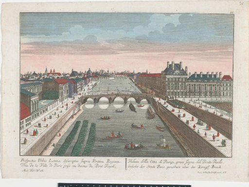 View of the Pont Royal over the River Seine in Paris, looking towards the Pont Neuf