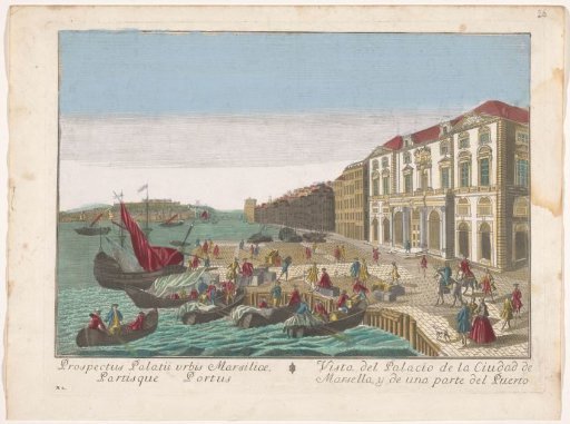View of the Town Hall and the harbour in Marseille