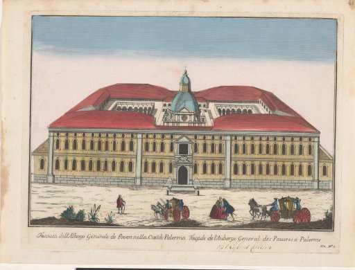 View of the Albergo dei Poveri in Palermo