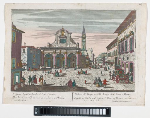 View of the church and square of San Pier Maggiore in Florence