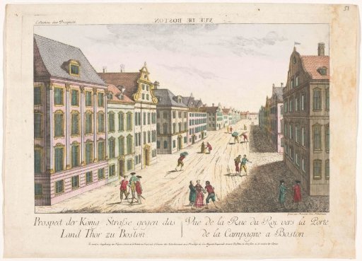View of King Street in Boston