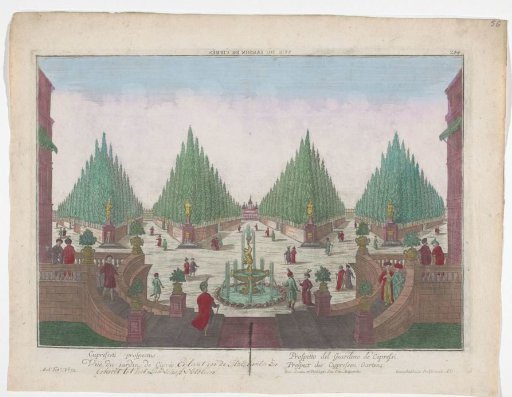 View of a Cypress Garden in Constantinople