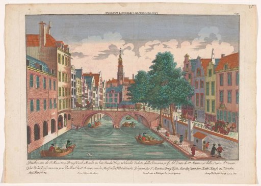 View of the Maartensbrug over the Oudegracht in Utrecht