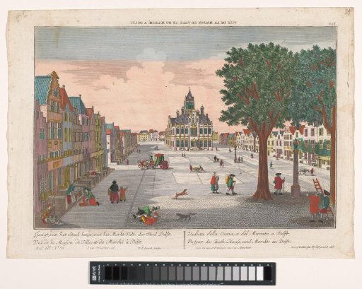 View of the Town Hall on the Grote Markt in Delft