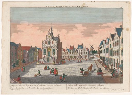 View of the Town Hall on the Grote Markt in Schiedam