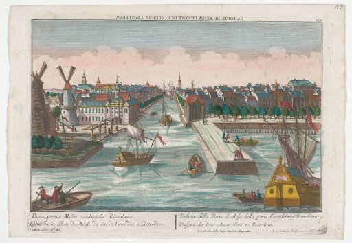 View of the Wester Nieuwe Hoofd Gate and the Ooster Nieuwe Hoofd Gate in Rotterdam