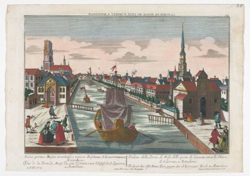 View of the Wester Oude Hoofd Gate and the Ooster Oude Hoofd Gate in Rotterdam