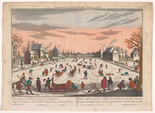 Winter view of the Buiten-Amstel in Amsterdam